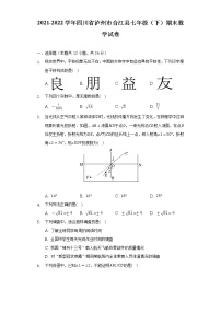 四川省泸州市合江县2021-2022学年下学期七年级期末数学试卷(word版含答案)