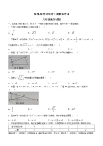 河南省周口市扶沟县2021-2022学年八年级下学期期末数学试题(word版含答案)