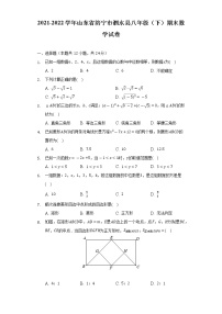 2021-2022学年山东省济宁市泗水县八年级（下）期末数学试卷（Word解析版）