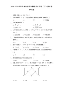 2021-2022学年山东省济宁市泗水县八年级(下)期末数学试卷(Word解析版)