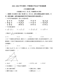 江苏省连云港市灌南县2021-2022学年八年级下学期期末数学试题(word版含答案)