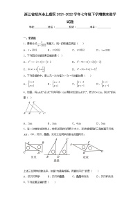 浙江省绍兴市上虞区2021-2022学年七年级下学期期末数学试题(word版含答案)