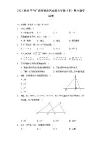 2021-2022学年广西河池市凤山县七年级（下）期末数学试卷（Word解析版）