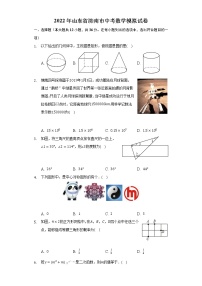 2022年山东省济南市中考数学模拟试卷(word版无答案)