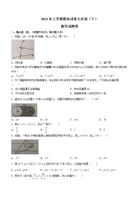 浙江省金华市东阳市2021-2022学年七年级下学期期末数学试题(word版含答案)