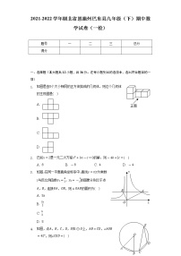 2021-2022学年湖北省恩施州巴东县九年级（下）期中数学试卷（一检）（Word解析版）