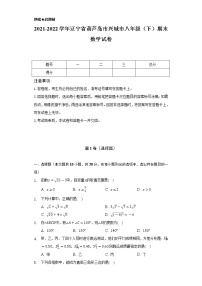 2021-2022学年辽宁省葫芦岛市兴城市八年级（下）期末数学试卷（Word解析版）