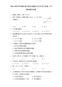 2021-2022学年浙江省宁波市余姚市兰江中学七年级（下）期末数学试卷（Word解析版）