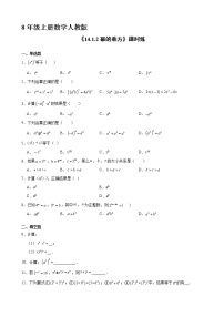 初中数学人教版八年级上册14.1.2 幂的乘方练习