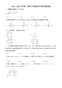 黑龙江省大庆市龙凤区2021-2022学年八年级下学期期末数学试题(word版含答案)