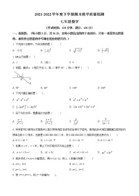 广西壮族自治区贺州市钟山县2021-2022学年七年级下学期期末数学试题(word版含答案)