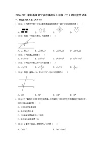 浙江省宁波市镇海区2020-2021学年七年级（下）期中数学试卷(含答案)