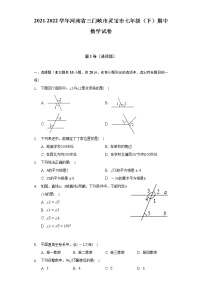 2021-2022学年河南省三门峡市灵宝市七年级（下）期中数学试卷（Word解析版）