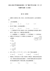 2021-2022学年湖北省武汉二中广雅中学九年级（下）月考数学试卷（3月份）（Word解析版）