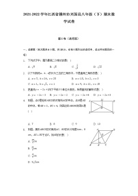 2021-2022学年江西省赣州市兴国县八年级（下）期末数学试卷（Word解析版）