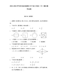 2021-2022学年河北省承德市丰宁县八年级（下）期末数学试卷（Word解析版）