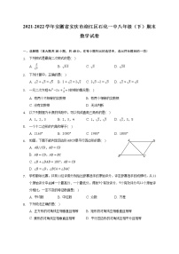 2021-2022学年安徽省安庆市迎江区石化一中八年级（下）期末数学试卷(解析版)