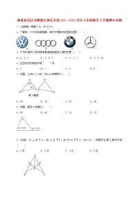 初中数学8上2017-2018学年湖北省武汉市黄陂区部分学校八年级上期中试题含答案练习含答案