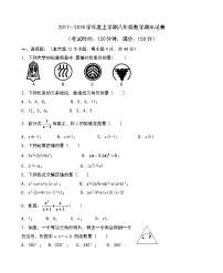 初中数学8上2017-2018学年四川省眉山市仁寿县八年级上学期末考试数学试题练习含答案