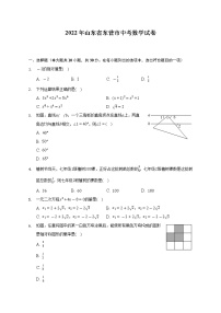 2022年山东省东营市中考数学试卷（Word解析版）