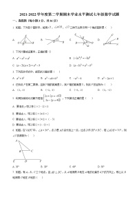 山东省聊城市高唐县2021-2022学年七年级下学期期末考试数学试题(含答案)