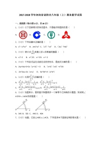 初中数学8下2017-2018学年河南省洛阳市八年级（上）期末数学试卷含答案含答案