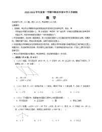 广东省梅州市丰顺县华侨中学2022—2023学年九年级上学期开学考试数学试卷（Word版含答案）