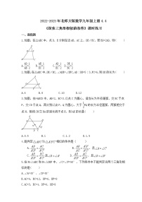 北师大版九年级上册第四章 图形的相似4 探索三角形相似的条件优秀同步训练题