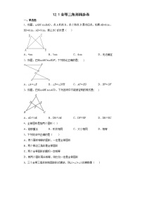 初中数学人教版八年级上册12.1 全等三角形练习