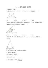 华师大版八年级上册第13章 全等三角形13.2 三角形全等的判定6 斜边直角边习题