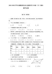 2021-2022学年安徽省淮北市五校联考八年级（下）期末数学试卷-（含解析）