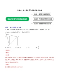 专题05解二次方程与特殊四边形结合-2022-2023学年九年级数学上册考点精练（人教版）