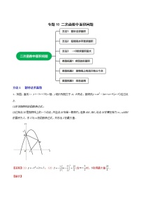 专题10二次函数中面积问题-2022-2023学年九年级数学上册考点精练（人教版）