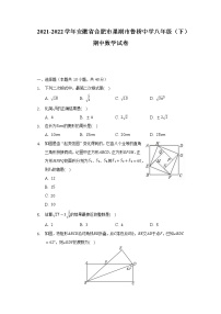 2021-2022学年安徽省合肥市巢湖市鲁桥中学八年级（下）期中数学试卷（含解析）