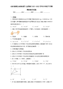 山东省烟台市莱山区（五四制）2021-2022学年六年级下学期期末数学试题(含答案)