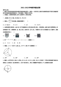 广西壮族自治区南宁市第二中学2021-2022学年中考数学全真模拟试卷含解析