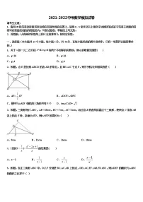 广东省肇庆第四中学2021-2022学年中考猜题数学试卷含解析