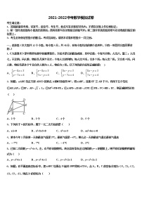 广西防城实验学校2021-2022学年中考数学仿真试卷含解析