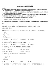 广东省广州市番禹区市级名校2021-2022学年初中数学毕业考试模拟冲刺卷含解析