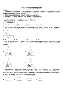 甘肃省酒泉市瓜州县重点中学2021-2022学年中考试题猜想数学试卷含解析