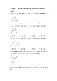 专题4.2.1 平行线分线段成比例（能力提升）-2022-2023学年九年级数学上册《考点解读•专题训练》（北师大版）