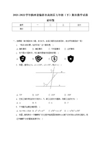 2021-2022学年陕西省榆林市高新区七年级（下）期末数学试卷（含解析）