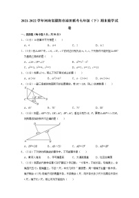 2021-2022学年河南省濮阳市油田联考七年级（下）期末数学试卷(解析版)