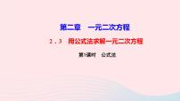 北师大版九年级上册3 用公式法求解一元二次方程教学课件ppt