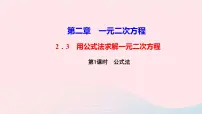 北师大版九年级上册3 用公式法求解一元二次方程教学课件ppt