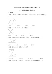 华师大版七年级上册第5章 相交线与平行线5.2 平行线3 平行线的性质精品课后测评