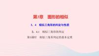 2020-2021学年第3章 图形的相似3.4 相似三角形的判定与性质教学ppt课件