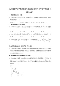 九年级数学上学期期末复习培优综合练习7+-九年级中考真题（四川宜宾）