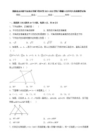 湖南省永州市宁远县太平镇下坠中学2021-2022学年下期第三次月考八年级数学试卷