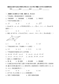 湖南省永州市宁远县太平镇中心学校2021-2022学年下期第三次月考八年级数学试卷